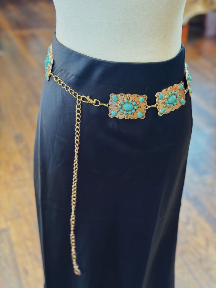 Turquoise & Tones Disc Belt