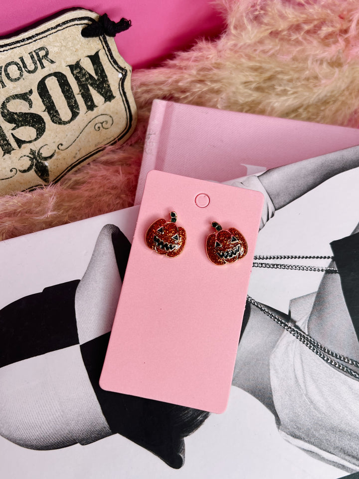 Jackie Pumpkin Studs