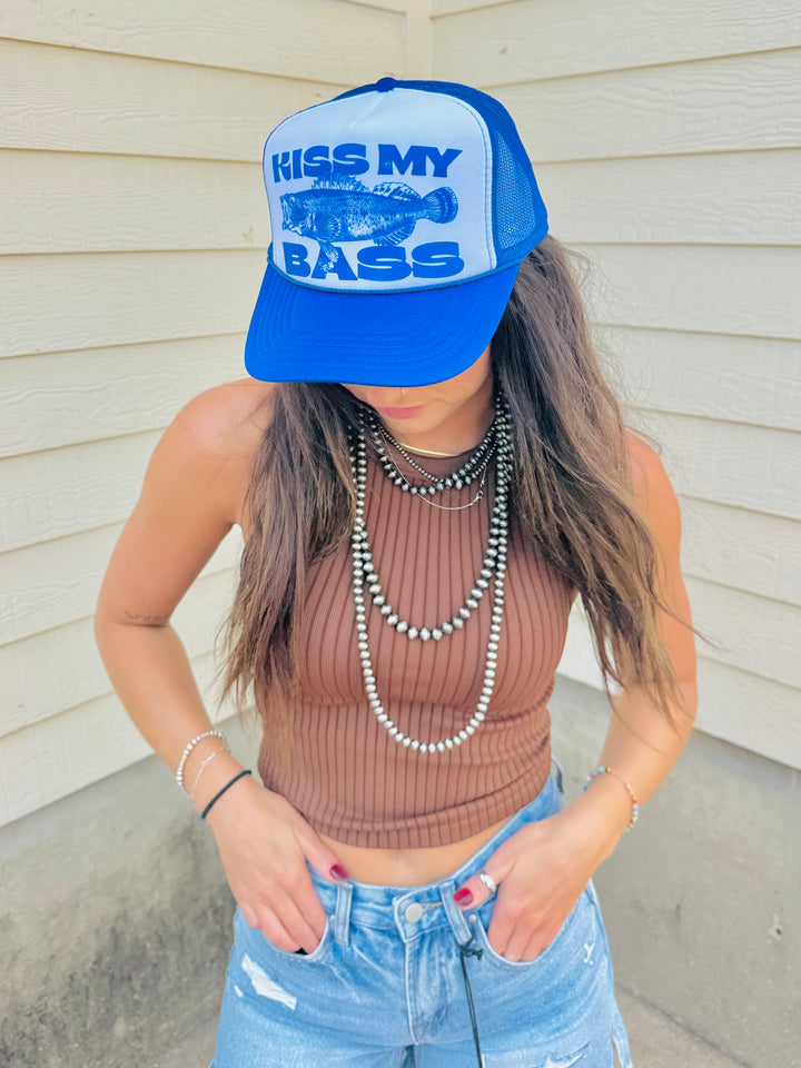 Kiss My Bass Trucker Hat