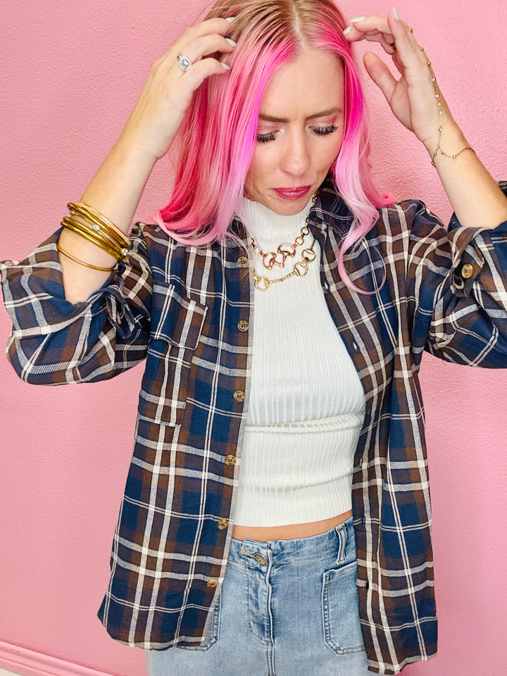 The Aspen Plaid Top