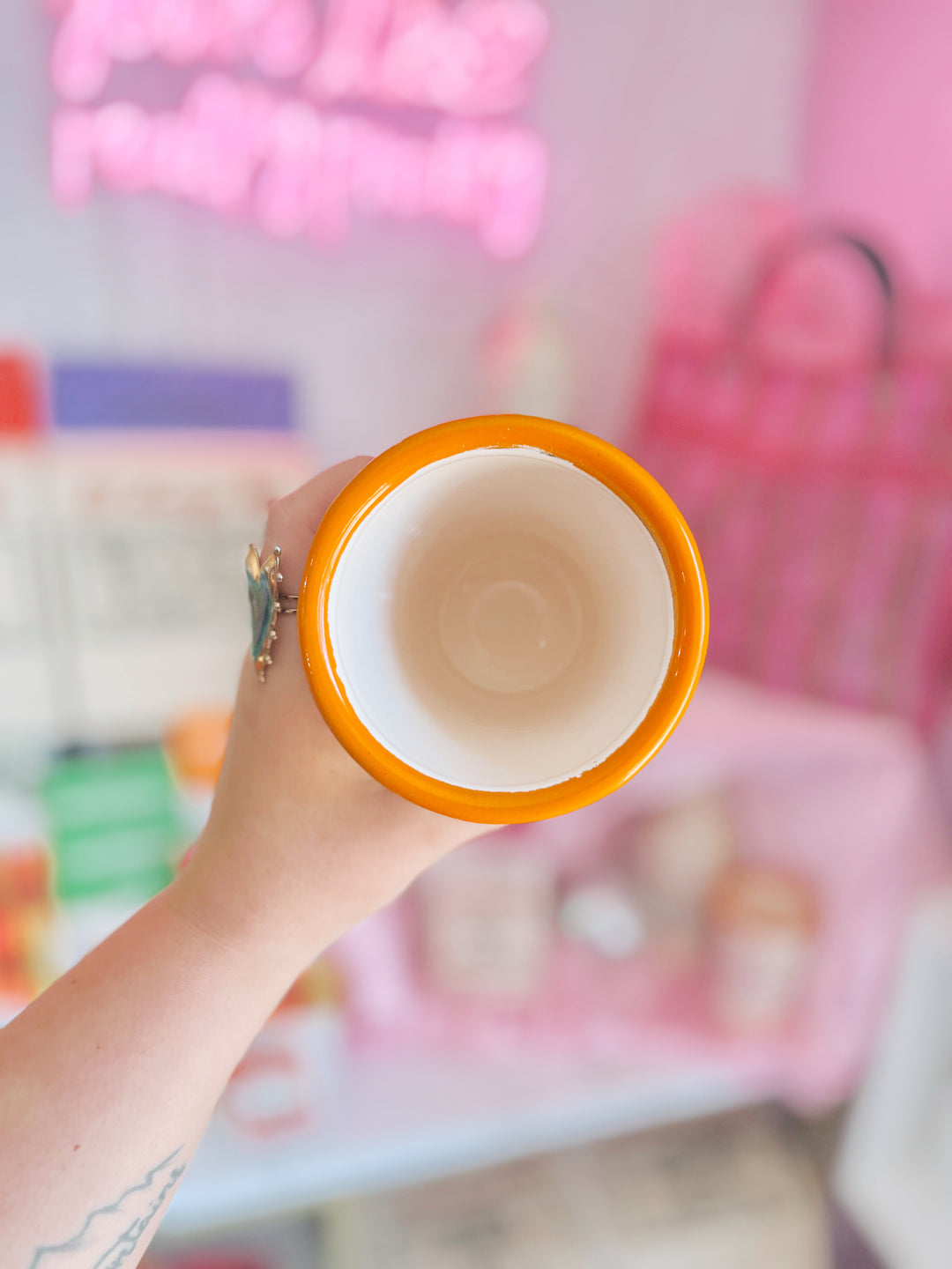 Over It Enamel Marquee Cup