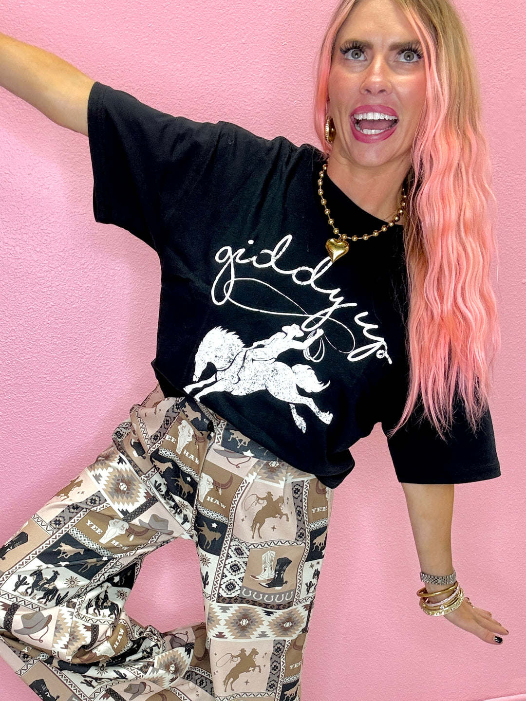 The Nora Taupe Western Pants