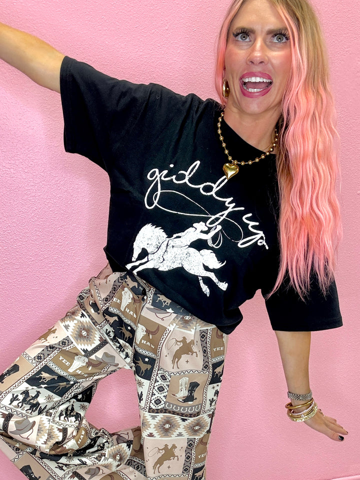 The Nora Taupe Western Pants