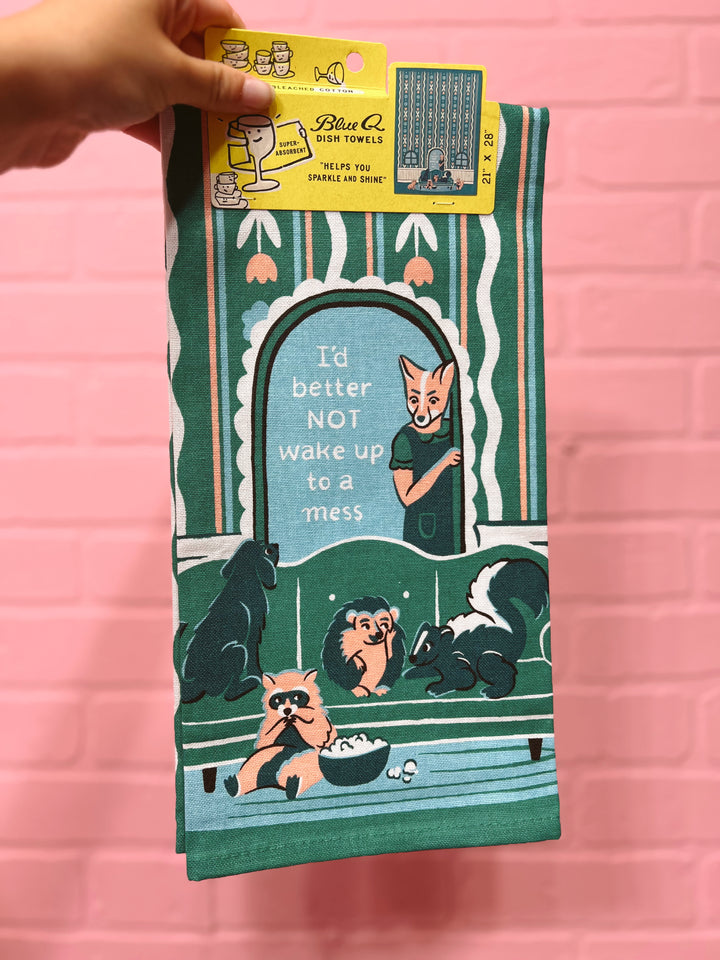 Wake Up To Mess Dish Towel