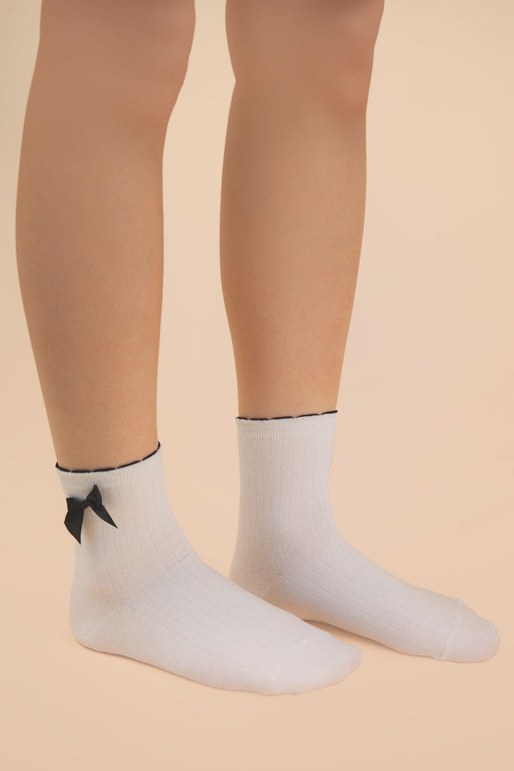 The Belle Bow Crew Socks