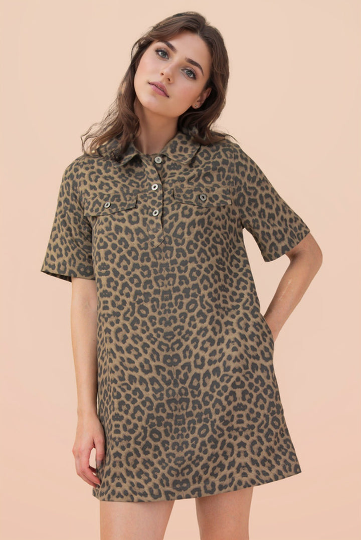 The Caramel Leopard Dress