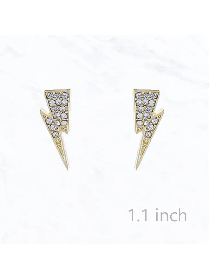 Lightning Bolt Stud Earrings