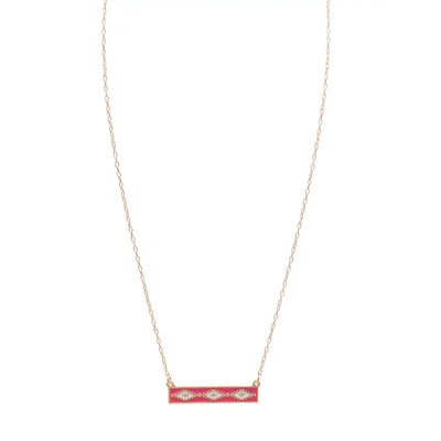 Bar Aztec Pattern Necklace