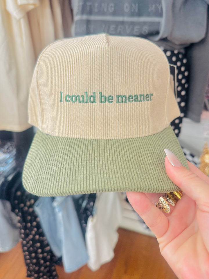 Could Be Meaner Corduroy Trucker Hat