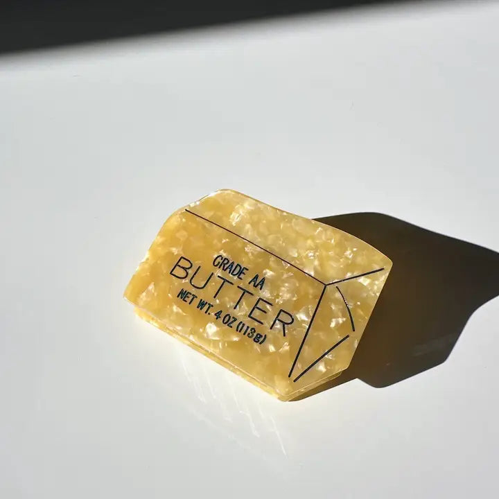 Hand-Painted Butter Claw Hair Clip