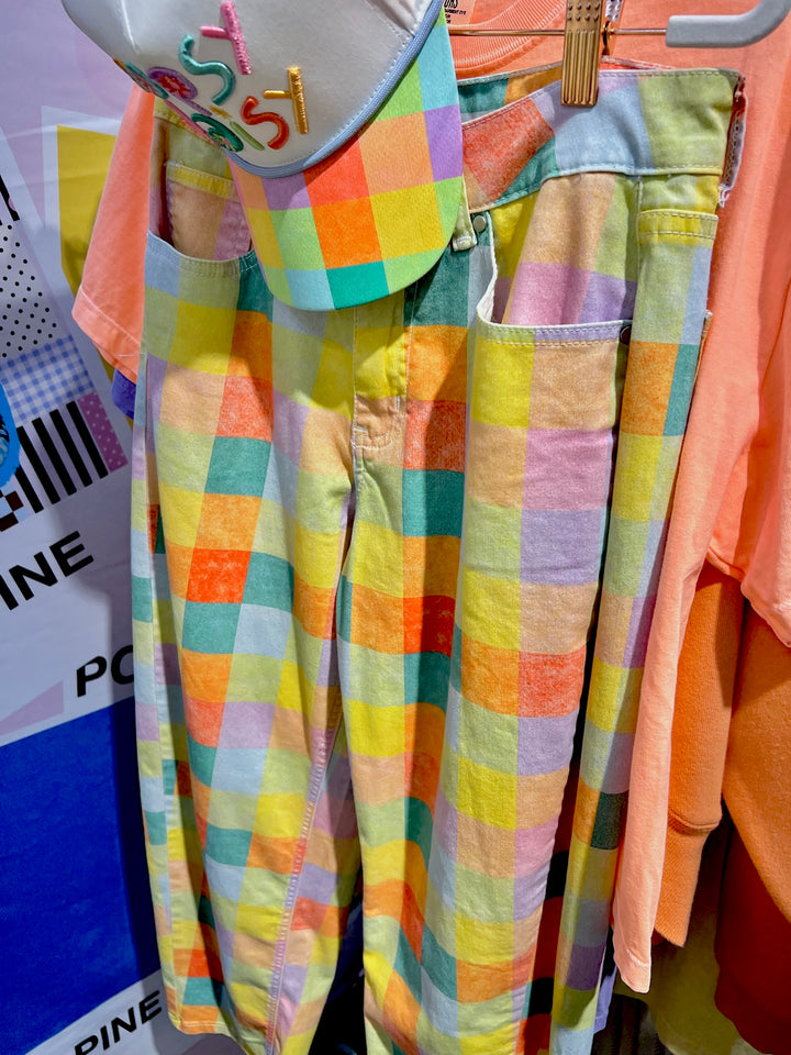 Color Pop Madras Pants