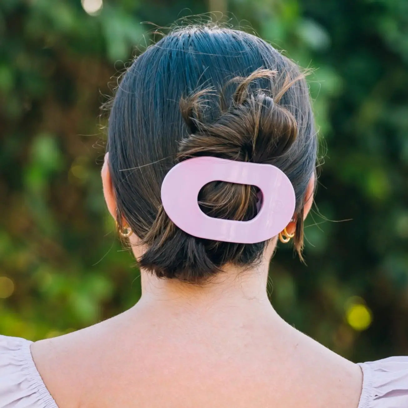 Springtime Sparkle Flat Round Hair Clip