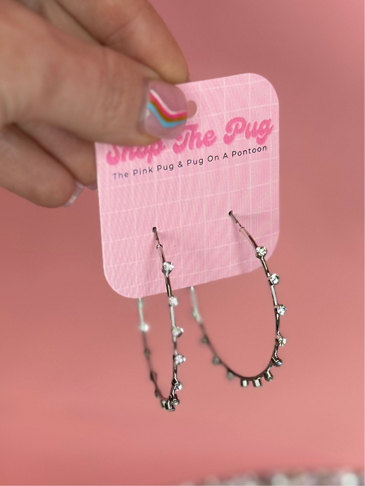 Set In Sparkle Rhinestone Hoops