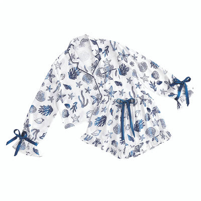 Sea Shell Satin Pajama Set