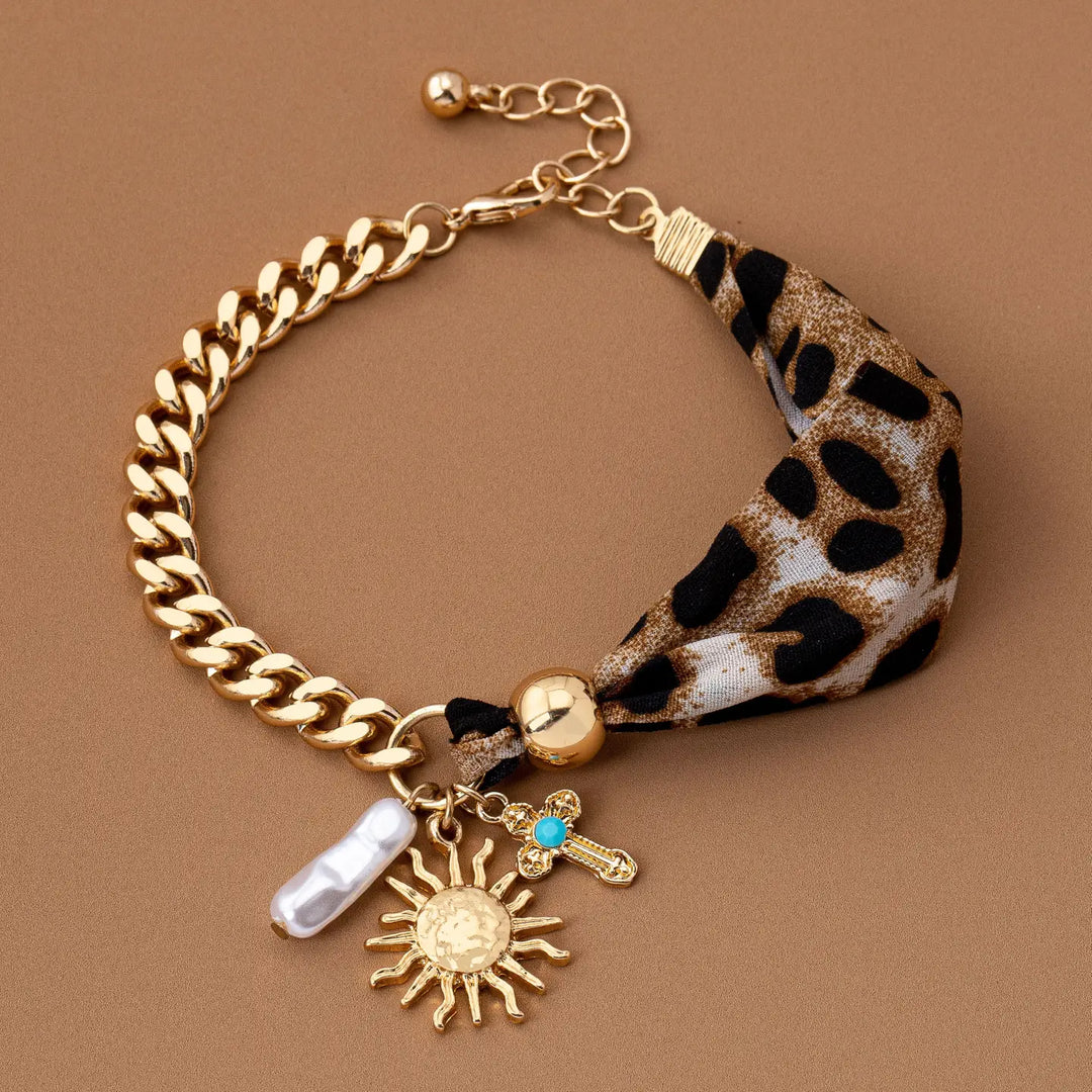 Leslie Leopard Scarf Bracelet