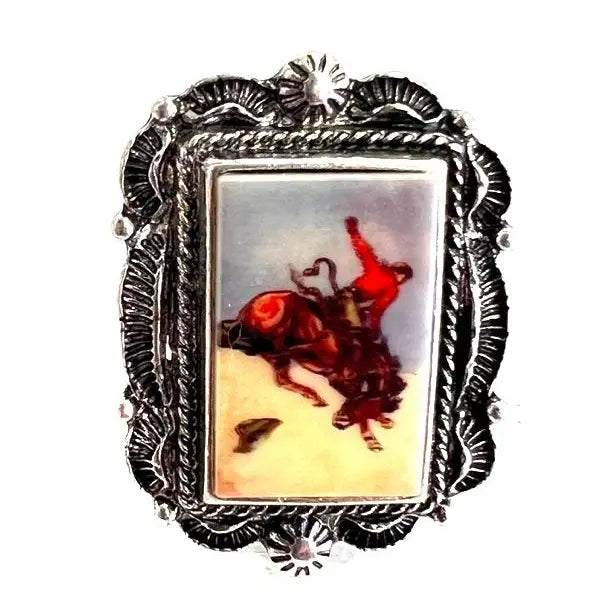 Bronco Rider Cuff Ring