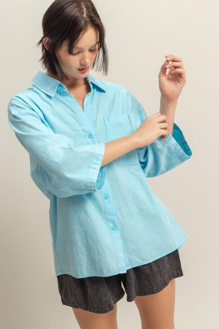 Sunny Days Oversized Button Up Shirt
