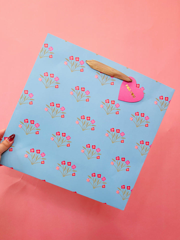 Blue Bouquets Gift Bag
