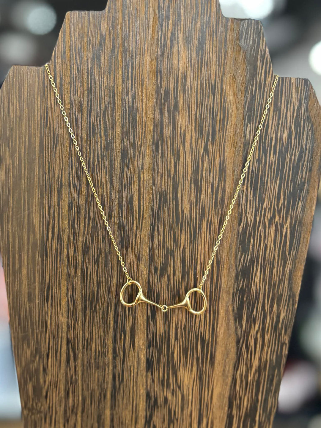14k Gold Horse Bit Necklace