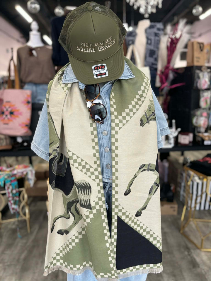 Horse Saddle Blanket Winter Scarf