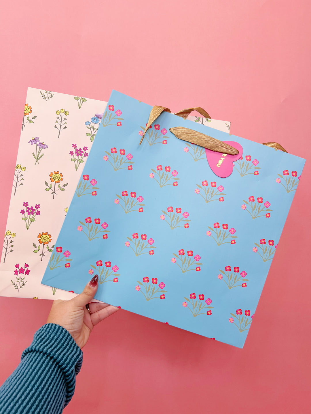 Blue Bouquets Gift Bag