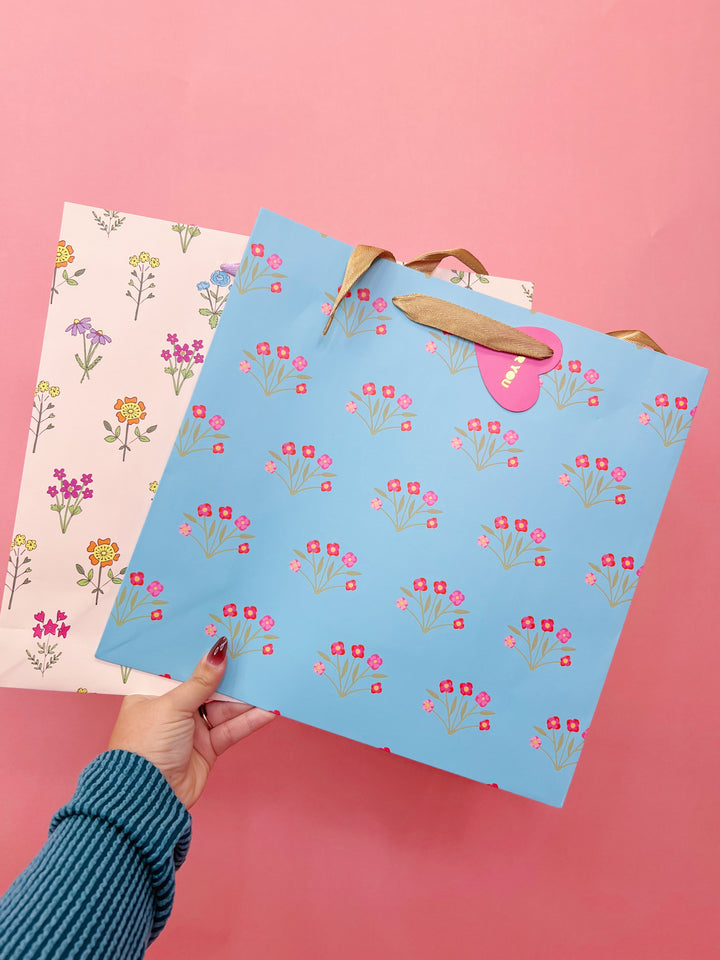 Blue Bouquets Gift Bag