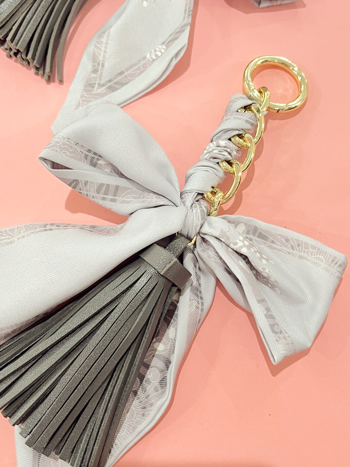 Cloudy Day Scarf Keychain