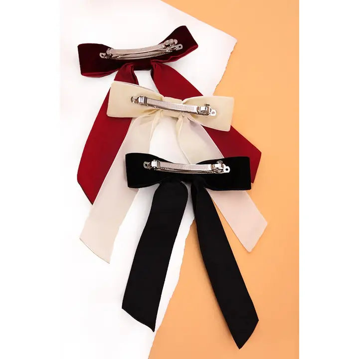 Velvet Bow Hairclip