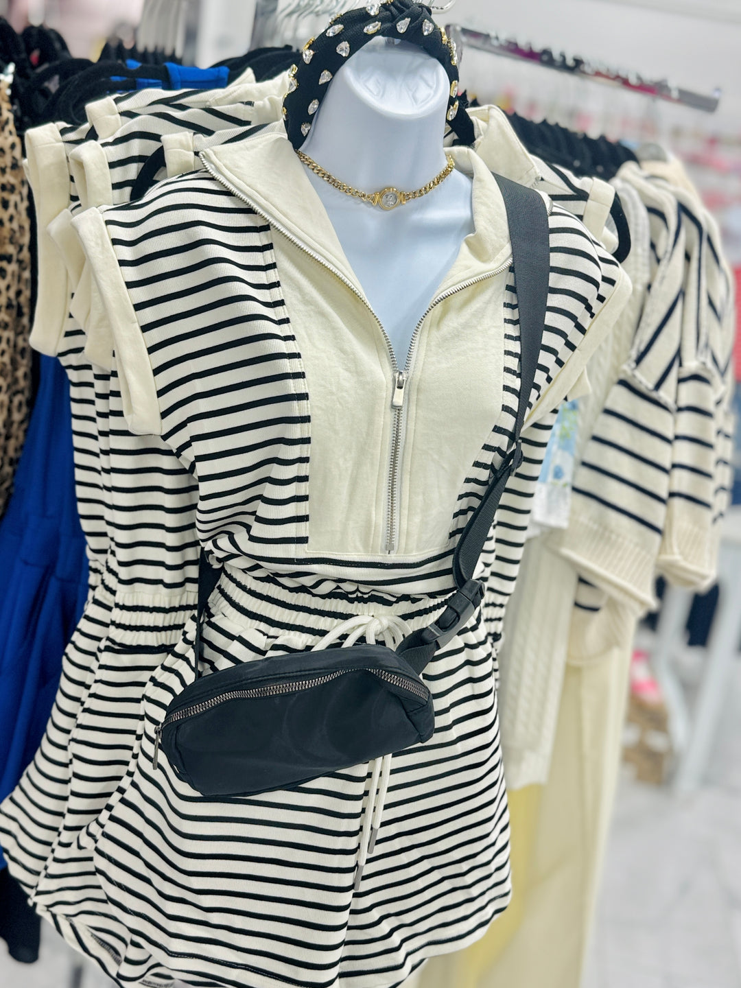 The Zip It & Go Stripe Romper