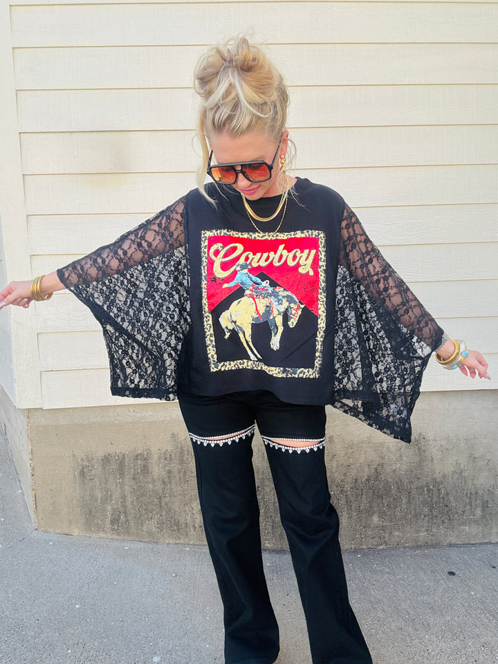 Cowboy Lace Kaftan Top
