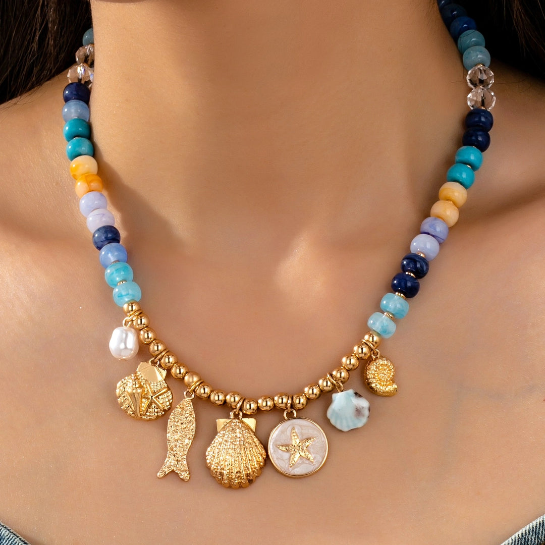 Nautical Blue Charm Necklace