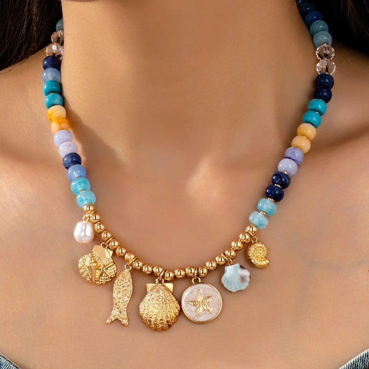 Nautical Blue Charm Necklace