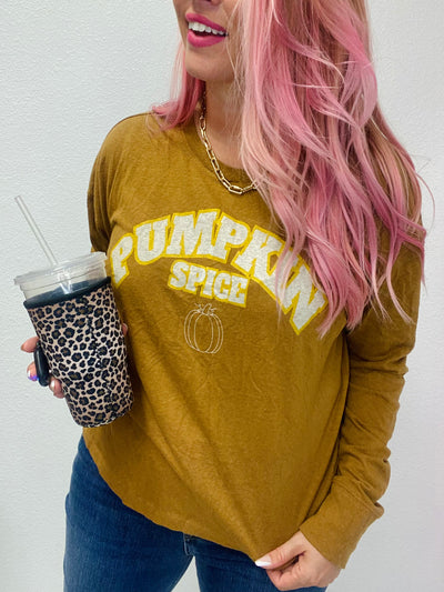 Pumpkin Spice Long Sleeve Tee- SALE