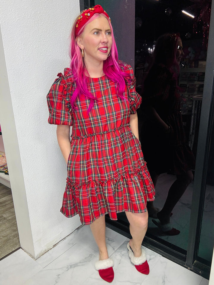I'm The Gift Plaid Dress