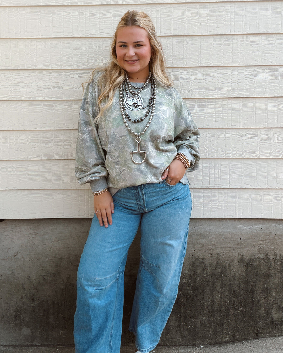 Cozy Girl Camo Sweatshirt