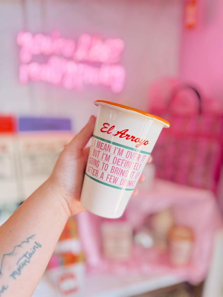 Over It Enamel Marquee Cup