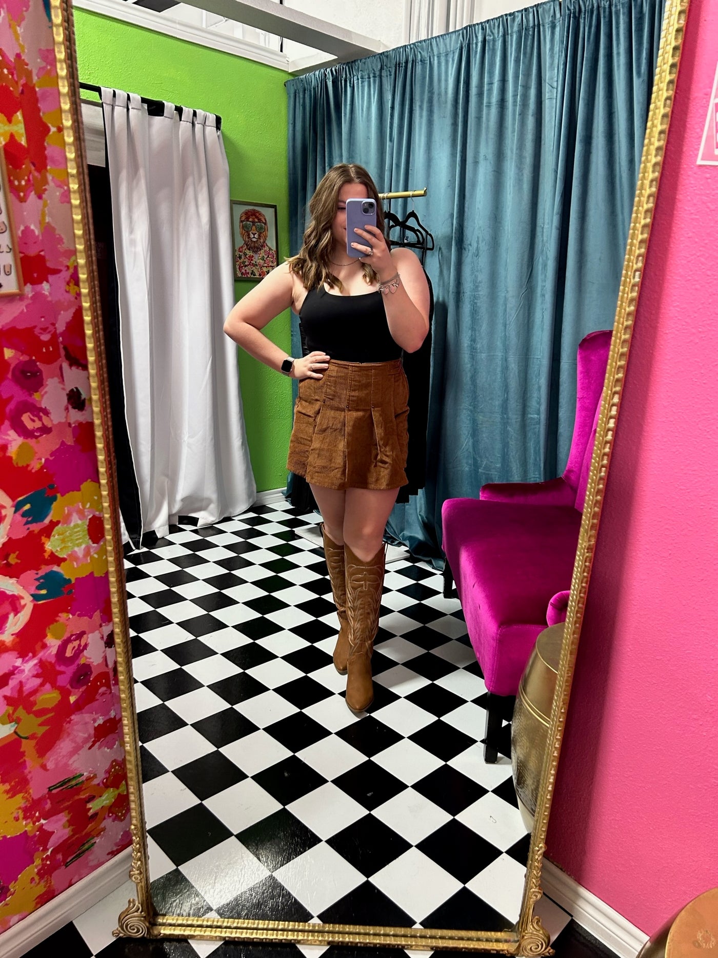 Step Into Fall Corduroy Skort