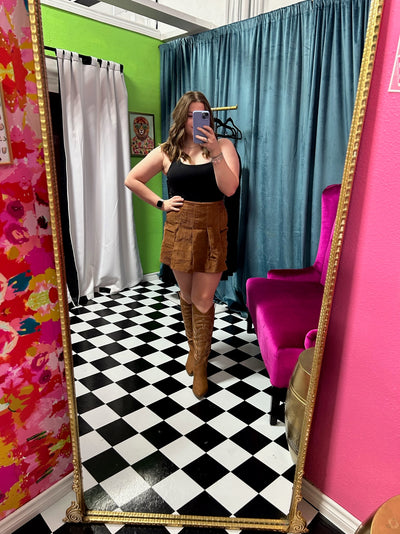 Step Into Fall Corduroy Skort