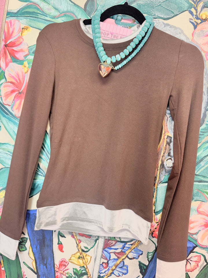 Double Take Layered Knit Top