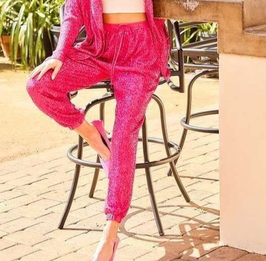 Steal The Show Sequin Joggers