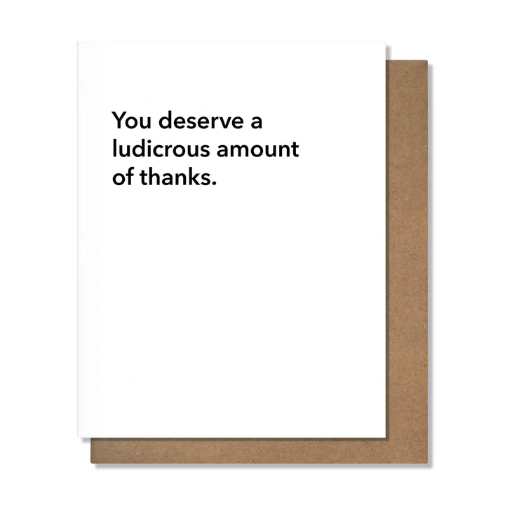 Ludicrous Thanks Card