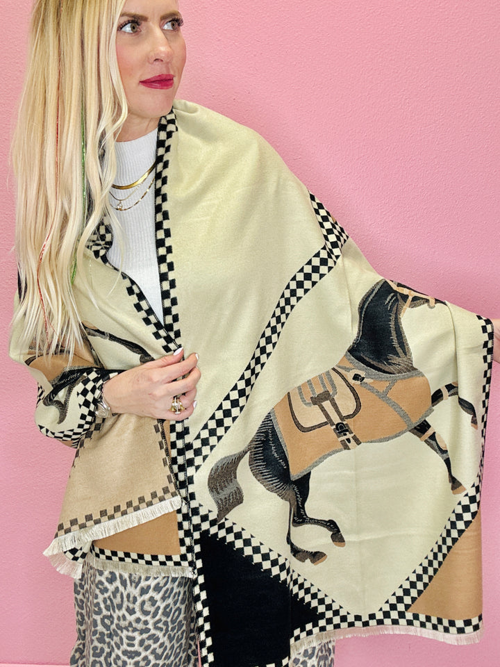 Horse Saddle Blanket Winter Scarf