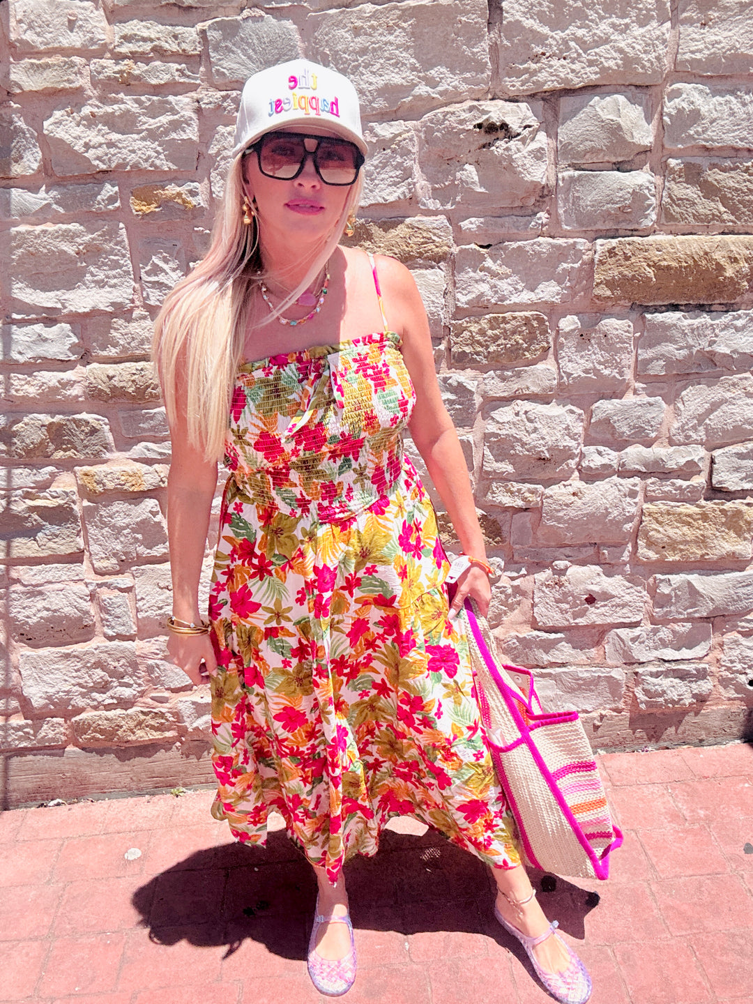 Tropical Temptation Ruffle Midi Dress