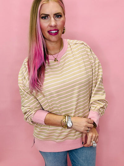 The Carley Stripe Oversized Top