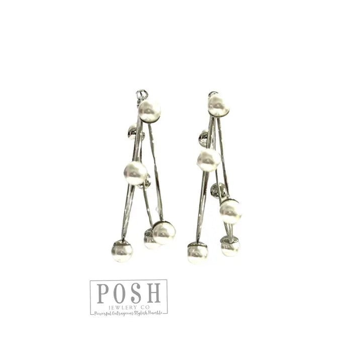 Pearl Bead Hoop Earring