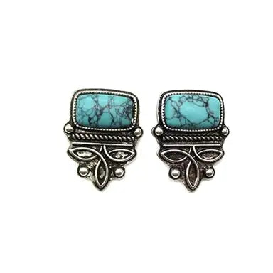 The Turquoise Boot Stitch Earrings