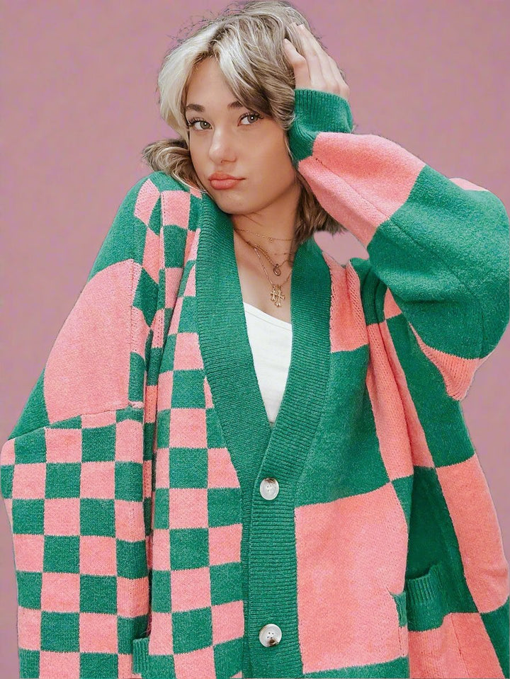 The Gracie Checkered Cardigan