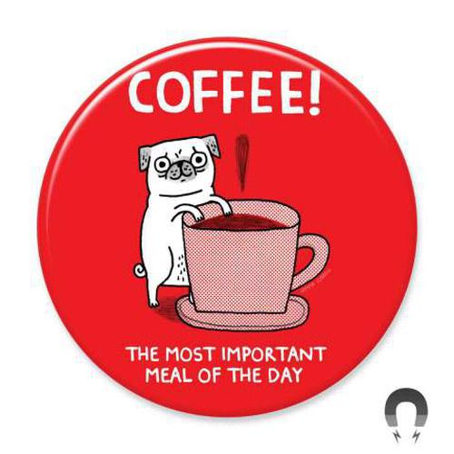 Coffee Pug Magnet