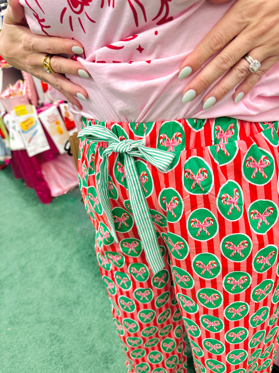 Candy Cane Pajama Bottoms