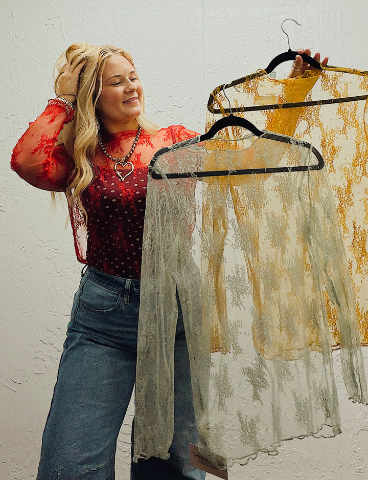 Desert Sky Lace Mesh Top